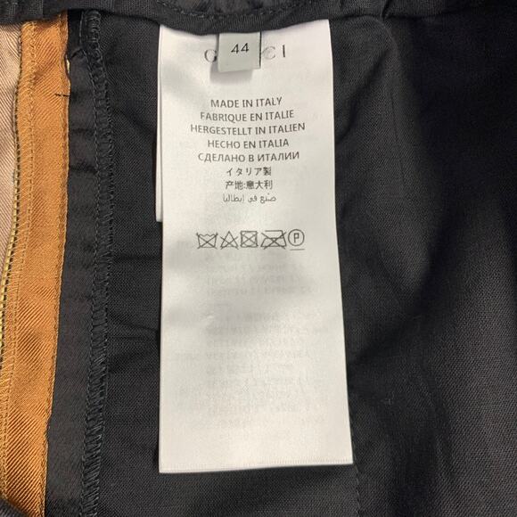 GUCCI Size 28 Gold Black Stripe Acetate Joggers Shorts - Picture 5 of 9